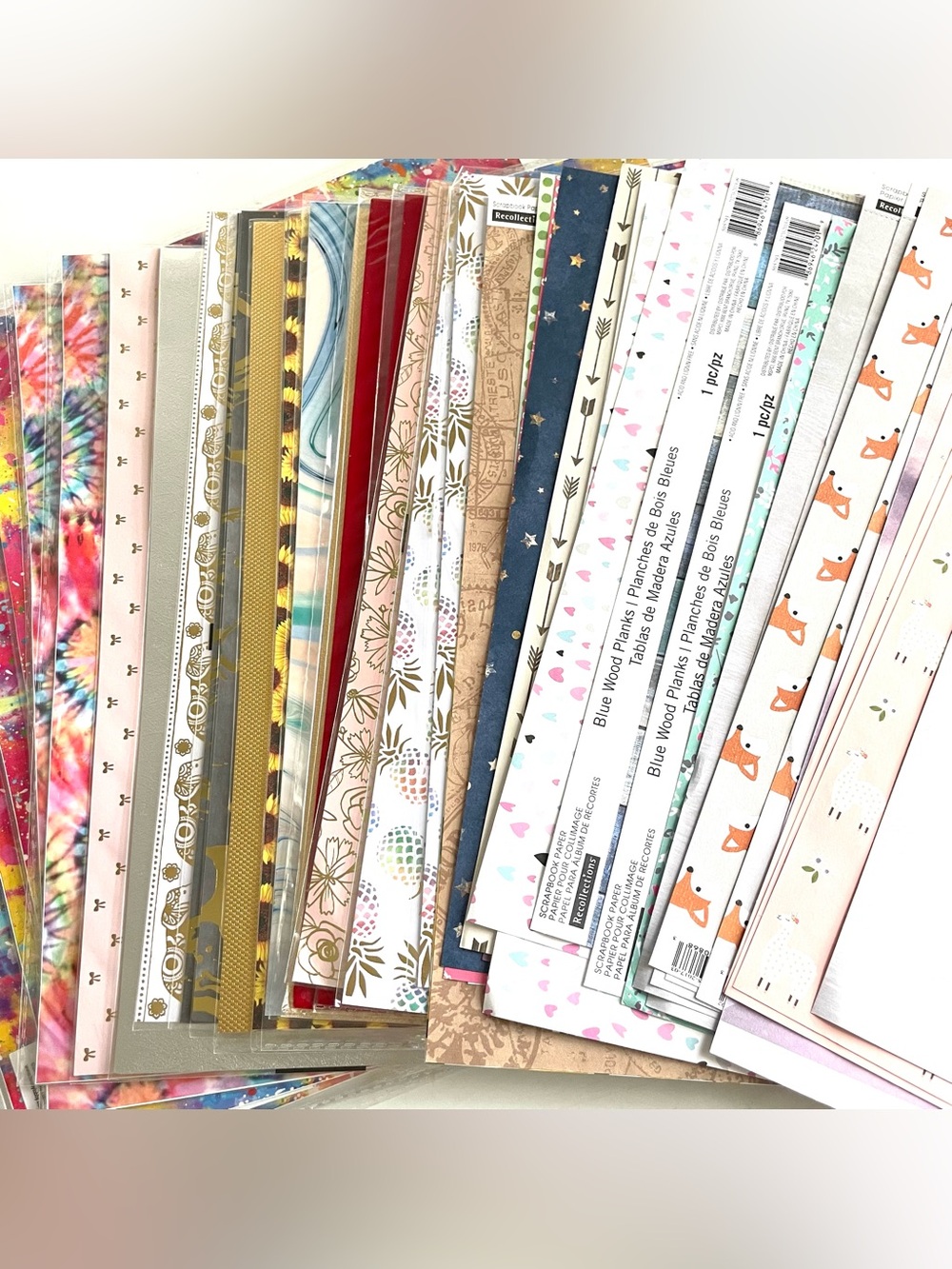 Assorted Patterned Scrapbook Paper Pack - Multicolor 50 sheets